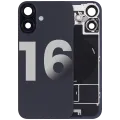 Заднє скло з магнітом MagSafe, NFC і шлейфом спалаху для iPhone 16 (Used OEM Pull: Grade C) (чорний)