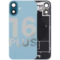 Back Glass w/ MagSafe Magnet & NFC & Flashlight Flex For iPhone 16 Plus (Used OEM Pull: Grade C) (Teal)