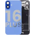 Back Glass w/ MagSafe Magnet & NFC & Flashlight Flex For iPhone 16 Plus (Used OEM Pull: Grade C) (Ultramarine)