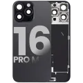 Back Glass w/ MagSafe Magnet & NFC & Flashlight Flex For iPhone 16 Pro Max (Used OEM Pull: Grade C) (Black Titanium)