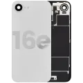 Back Glass w/ Wireless NFC Charging Flex & Flashlight Flex For iPhone 16e (Used OEM Pull: Grade B) (White)