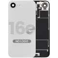 Back Glass w/ Wireless NFC Charging Flex & Flashlight Flex For iPhone 16e (Aftermarket) (White)