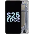OLED Assembly With Frame For Samsung Galaxy S25 Edge (Service Pack) (Titanium Silver / Titanium Icyblue)