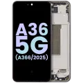 Дисплейний модуль (OLED) з рамкою для Samsung Galaxy A36 5G (A366 / 2025) (Service Pack) (чорний)