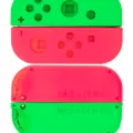 Housing Shell For Nintendo Switch Joy Con Controller (Green / Pink)