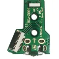 Плата роз'єму Micro USB зарядки зі шлейфом 12-pin для контролера PlayStation 4 (Версія 1: JDS-050 / JDS-055)