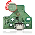 Micro USB Charging Port Board With 12-Pin Flex Cable for PlayStation 4 Controllers (Version 2: JDS-011)