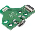 Micro USB Charging Port Board With 12-Pin Flex Cable for PlayStation 4 Controllers (Version 2: JDS-011)