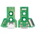 Micro USB Charging Port Board With 12-Pin Flex Cable for PlayStation 4 Controllers (Version 4: JDS-040)