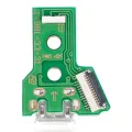 Micro USB Charging Port Board With 12-Pin Flex Cable for PlayStation 4 Controllers (Version 4: JDS-040)