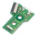 Micro USB Charging Port Board With 12-Pin Flex Cable for PlayStation 4 Controllers (Version 4: JDS-040)