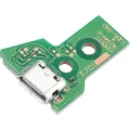 Micro USB Charging Port Board With 12-Pin Flex Cable for PlayStation 4 Controllers (Version 4: JDS-040)