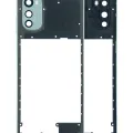 LCD Frame For Motorola Moto E32 (XT2227 / 2022) (Pearl Blue)
