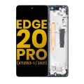 LCD Assembly With Frame For Motorola Edge 20 Pro (XT2153-1 / 2021) (Refurbished) (Midnight Blue)