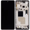 OLED Assembly With Frame For Motorola Moto Edge Plus / Edge 30 Pro (XT2201-1/4) / Edge X30 5G (XT2201-2/6 /2022) (Refurbished) (Cosmos Blue)
