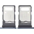Dual Sim Card Tray For Motorola Edge 20 Pro (XT2153-1 / 2021) (Blue Vegan Leather)