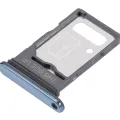 Dual Sim Card Tray For Motorola Edge 20 Pro (XT2153-1 / 2021) (Blue Vegan Leather)