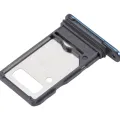 Dual Sim Card Tray For Motorola Edge 20 Pro (XT2153-1 / 2021) (Blue Vegan Leather)