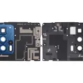 Motherboard Protective Cover For Motorola Edge 20 Pro (XT2153-1 / 2021) (Blue Vegan Leather)
