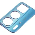 Back Camera Lens Bracket For Motorola Edge 20 Pro (XT2153-1 / 2021) (Blue Vegan Leather)