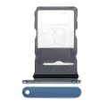 Single Sim Card Tray For Motorola Edge 20 Pro (XT2153-1 / 2021) (Blue Vegan Leather)
