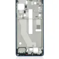 Mid-Frame Housing For Motorola Edge 20 Pro (XT2153-1 / 2021) (Blue Vegan Leather)