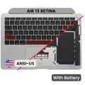 Top Case with Battery and Keyboard (ANSI US) For MacBook Air 13" A1932 (2018-2019) (OEM New) (Space Gray)