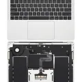 Top Case with Battery and Keyboard (ANSI US) For MacBook Air 13" A1932 (2018-2019) (Used OEM Pull: Grade B) (Silver)