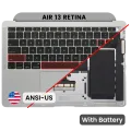 Top Case with Battery and Keyboard (ANSI US) For MacBook Air 13" A1932 (2018-2019) (Used OEM Pull: Grade B) (Space Gray)