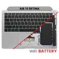 Top Case with Battery and Keyboard (ANSI US) For MacBook Air 13" A1932 (2018-2019) (Used OEM Pull: Grade B) (Space Gray)