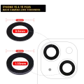 Back Camera Lens (Glass Only) With Adhesive For iPhone 15 / 15 Plus (2 Piece Set) (Real Sapphire) (Premium) (10 Pack)