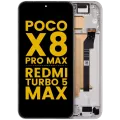OLED Assembly With Frame For Xiaomi Poco X8 Pro Max / Redmi Turbo 5 Max (Refurbished) (White)