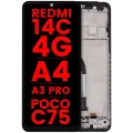 LCD Assembly With Frame For Xiaomi Redmi 14C 4G / Redmi A4 / Redmi A3 Pro / Poco C75 (Aftermarket Plus) (All Colors)
